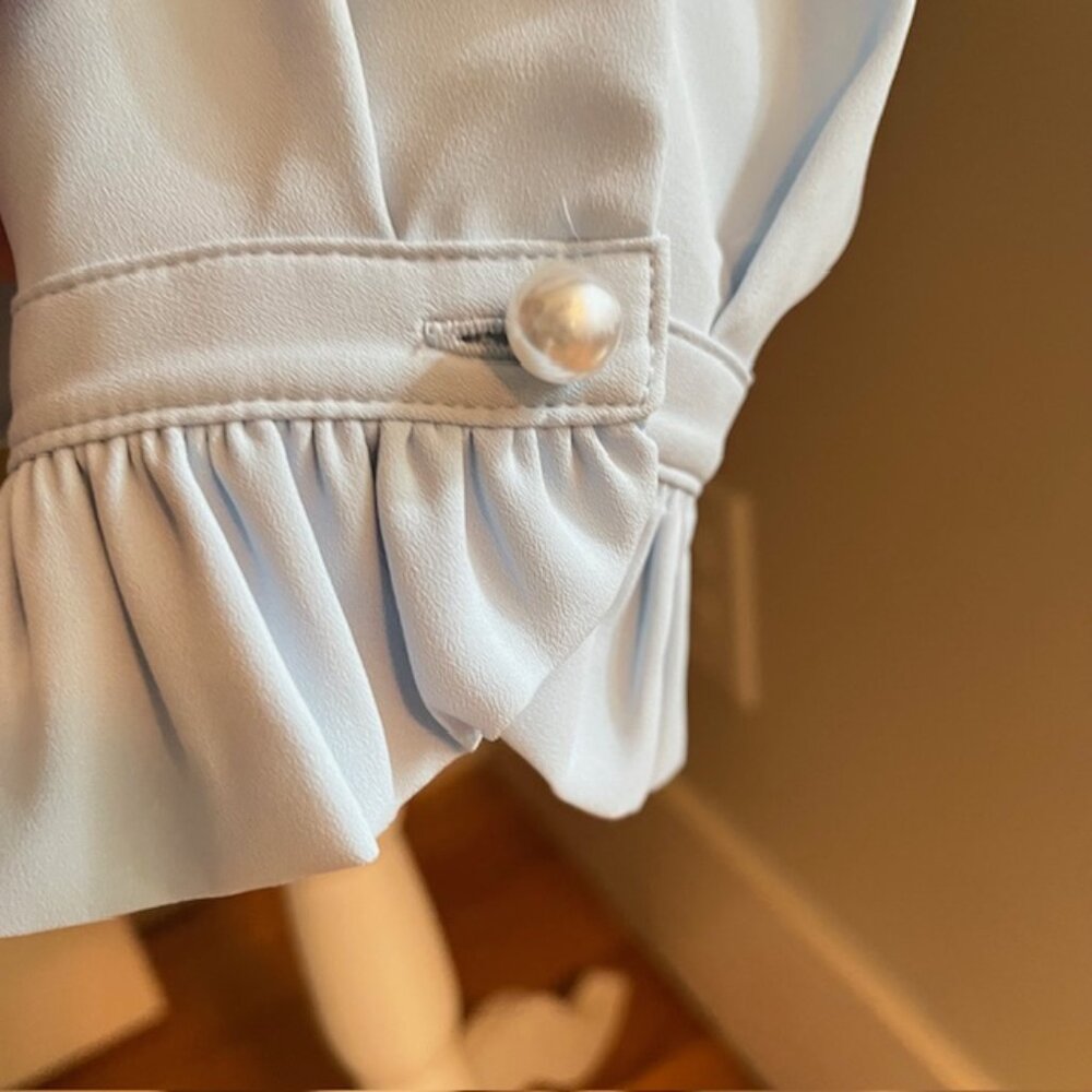 Talbots Ruffle Trim Blouse M - Picture 8 of 11